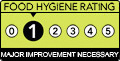 Food Hygiene Rating: 1 (Major Improvement Necessary)