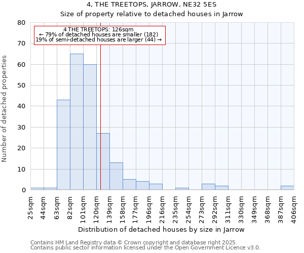 4, THE TREETOPS, JARROW, NE32 5ES: Size of property relative to detached houses houses in Jarrow