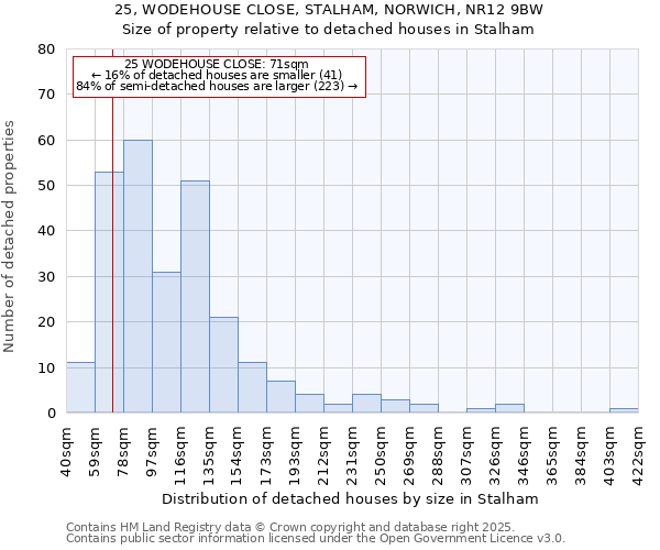25, WODEHOUSE CLOSE, STALHAM, NORWICH, NR12 9BW: Size of property relative to detached houses houses in Stalham