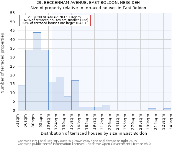 29, BECKENHAM AVENUE, EAST BOLDON, NE36 0EH: Size of property relative to terraced houses houses in East Boldon