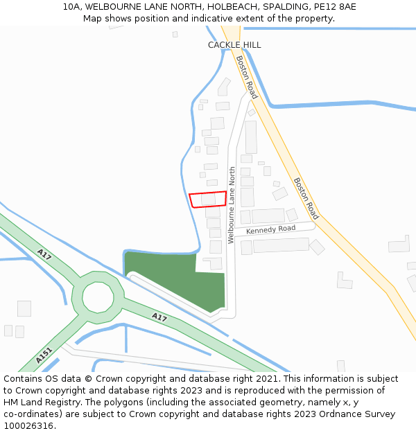 10A, WELBOURNE LANE NORTH, HOLBEACH, SPALDING, PE12 8AE: Location map and indicative extent of plot