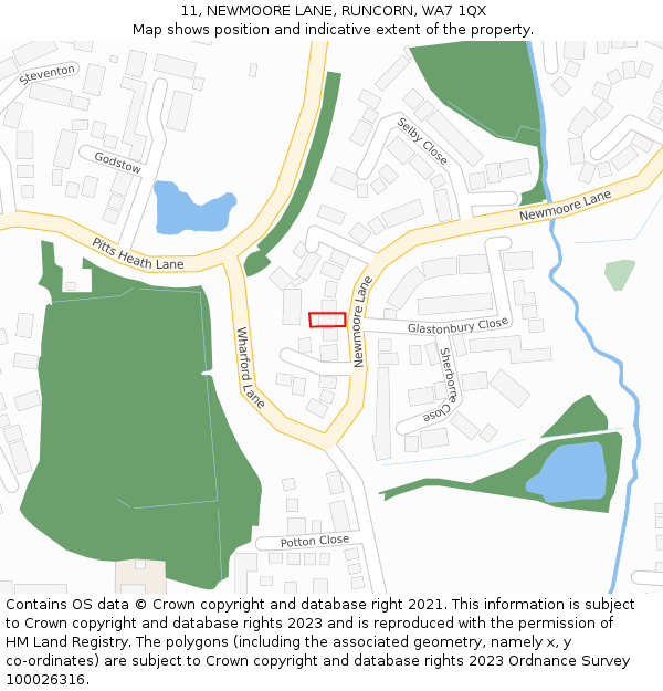 11, NEWMOORE LANE, RUNCORN, WA7 1QX: Location map and indicative extent of plot