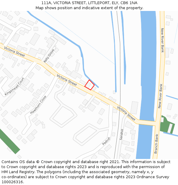 111A, VICTORIA STREET, LITTLEPORT, ELY, CB6 1NA: Location map and indicative extent of plot