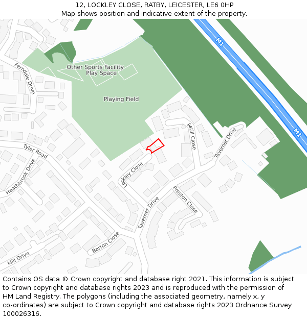 12, LOCKLEY CLOSE, RATBY, LEICESTER, LE6 0HP: Location map and indicative extent of plot