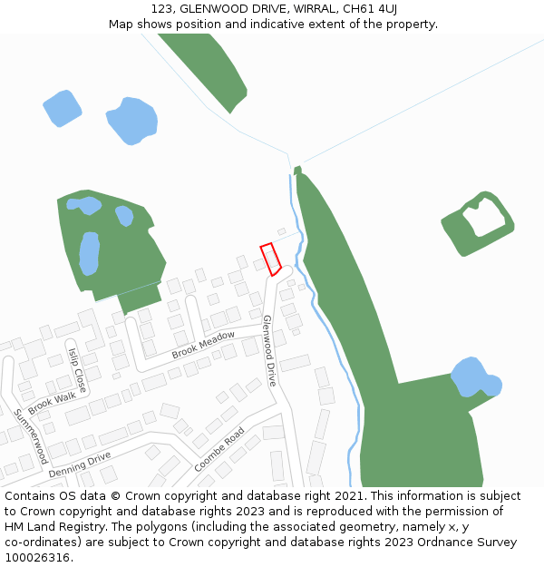 123, GLENWOOD DRIVE, WIRRAL, CH61 4UJ: Location map and indicative extent of plot