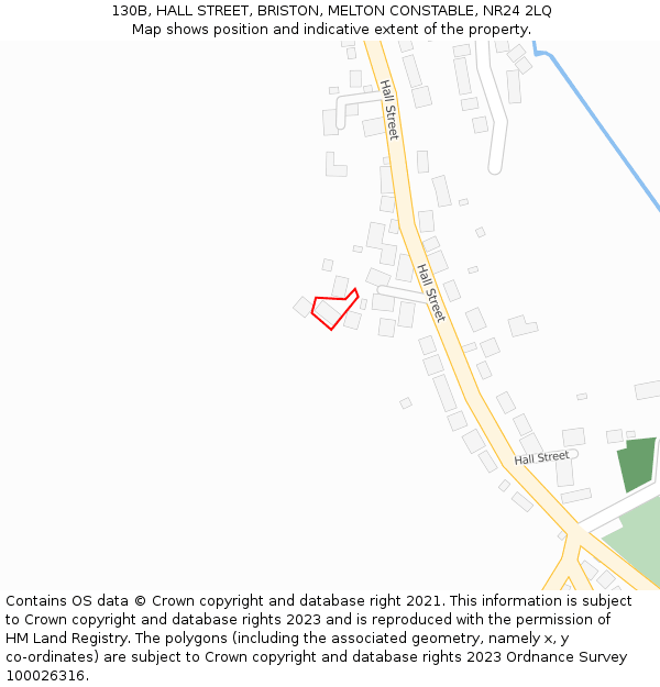 130B, HALL STREET, BRISTON, MELTON CONSTABLE, NR24 2LQ: Location map and indicative extent of plot