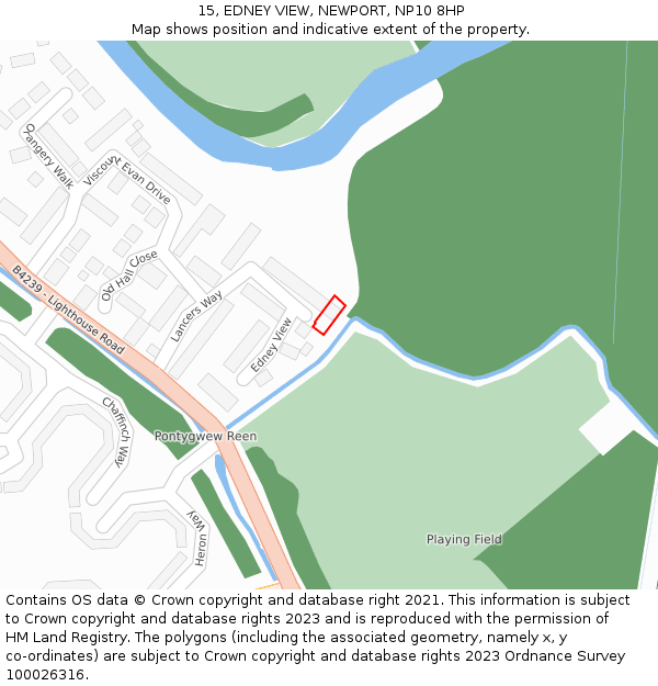 15, EDNEY VIEW, NEWPORT, NP10 8HP: Location map and indicative extent of plot