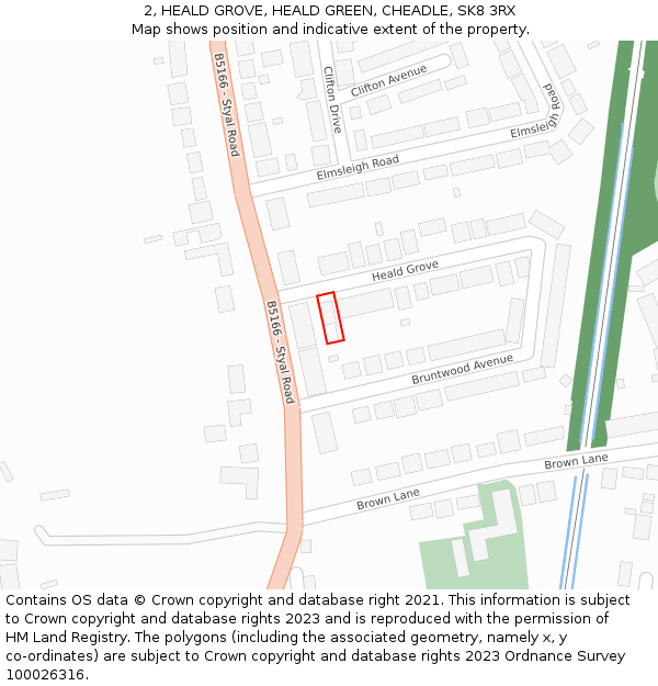 2, HEALD GROVE, HEALD GREEN, CHEADLE, SK8 3RX: Location map and indicative extent of plot