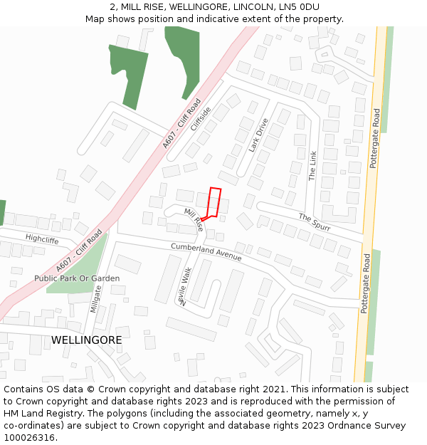 2, MILL RISE, WELLINGORE, LINCOLN, LN5 0DU: Location map and indicative extent of plot