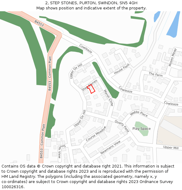 2, STEP STONES, PURTON, SWINDON, SN5 4GH: Location map and indicative extent of plot
