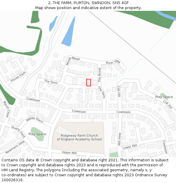 2, THE FARM, PURTON, SWINDON, SN5 4GF: Location map and indicative extent of plot