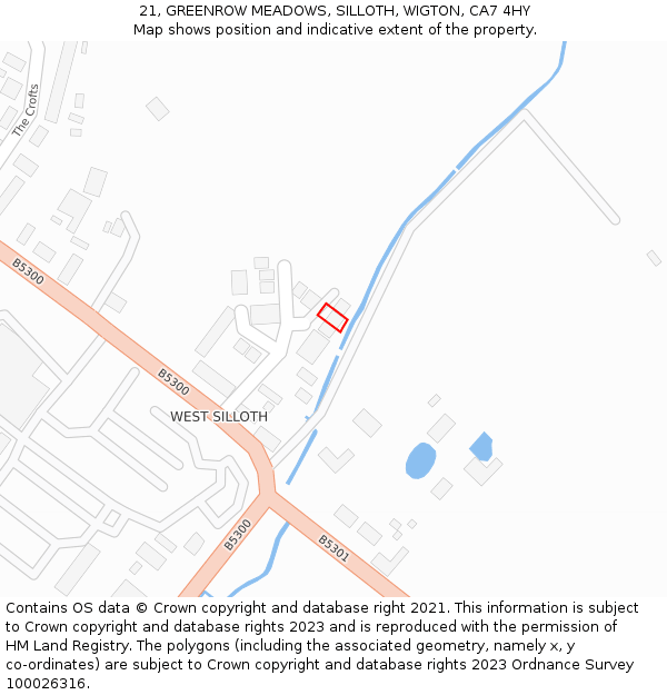 21, GREENROW MEADOWS, SILLOTH, WIGTON, CA7 4HY: Location map and indicative extent of plot