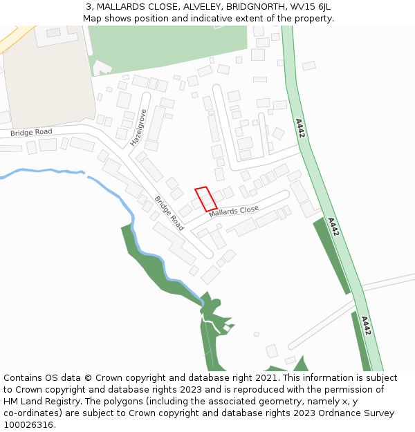 3, MALLARDS CLOSE, ALVELEY, BRIDGNORTH, WV15 6JL: Location map and indicative extent of plot