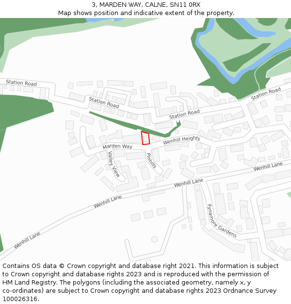 3, MARDEN WAY, CALNE, SN11 0RX: Location map and indicative extent of plot