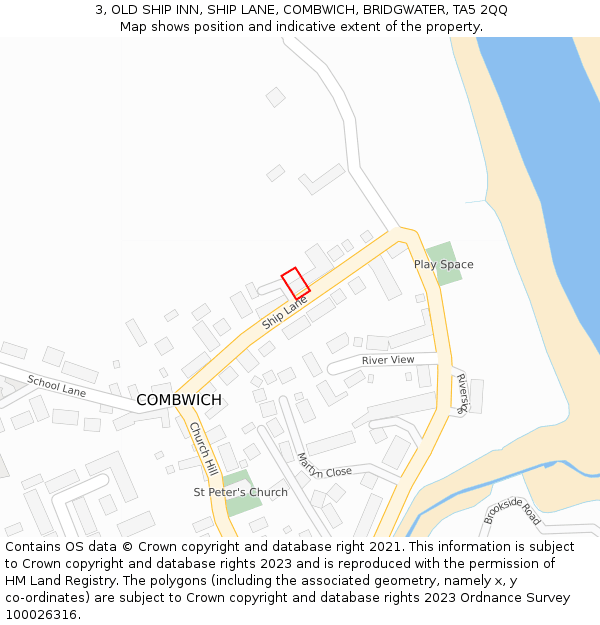 3, OLD SHIP INN, SHIP LANE, COMBWICH, BRIDGWATER, TA5 2QQ: Location map and indicative extent of plot