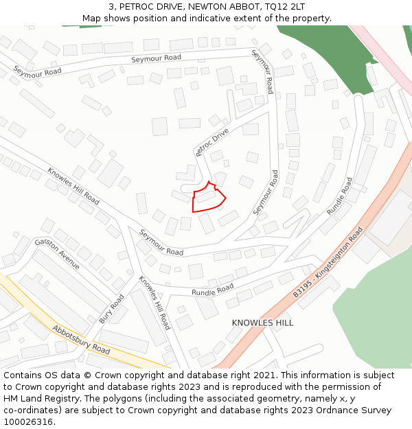 3, PETROC DRIVE, NEWTON ABBOT, TQ12 2LT: Location map and indicative extent of plot
