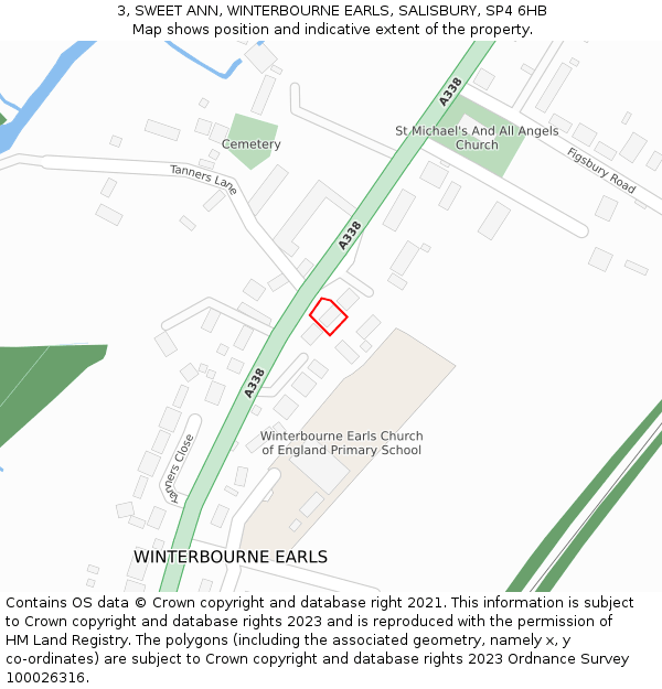 3, SWEET ANN, WINTERBOURNE EARLS, SALISBURY, SP4 6HB: Location map and indicative extent of plot