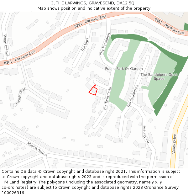 3, THE LAPWINGS, GRAVESEND, DA12 5QH: Location map and indicative extent of plot