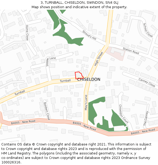 3, TURNBALL, CHISELDON, SWINDON, SN4 0LJ: Location map and indicative extent of plot