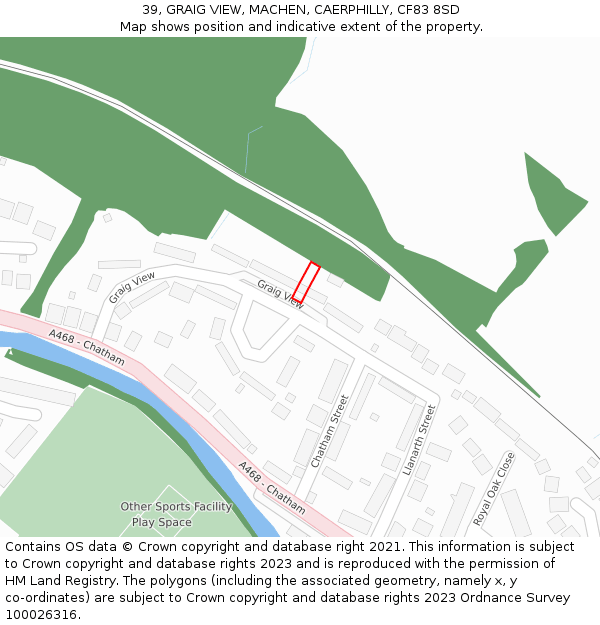 39, GRAIG VIEW, MACHEN, CAERPHILLY, CF83 8SD: Location map and indicative extent of plot