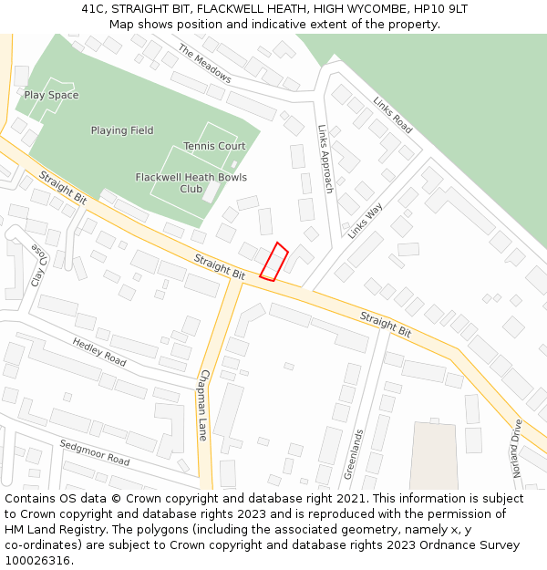 41C, STRAIGHT BIT, FLACKWELL HEATH, HIGH WYCOMBE, HP10 9LT: Location map and indicative extent of plot