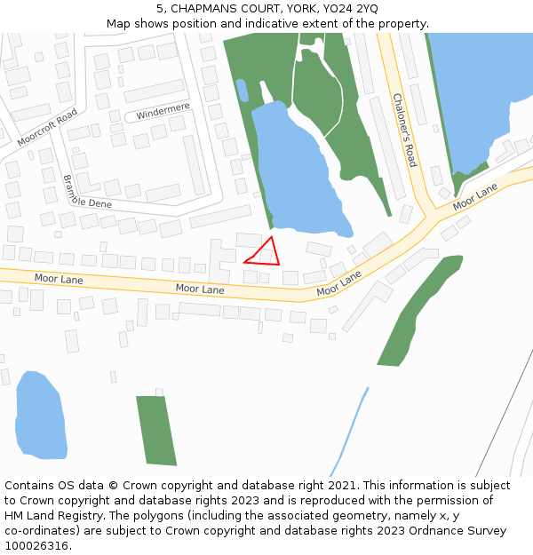 5, CHAPMANS COURT, YORK, YO24 2YQ: Location map and indicative extent of plot