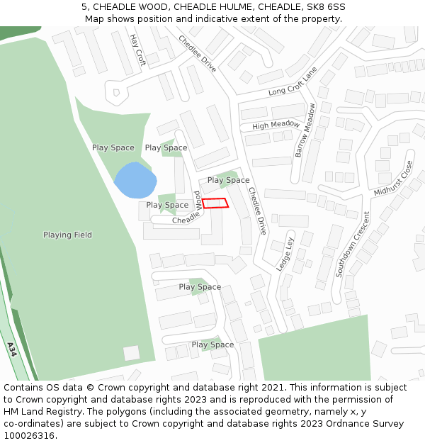 5, CHEADLE WOOD, CHEADLE HULME, CHEADLE, SK8 6SS: Location map and indicative extent of plot