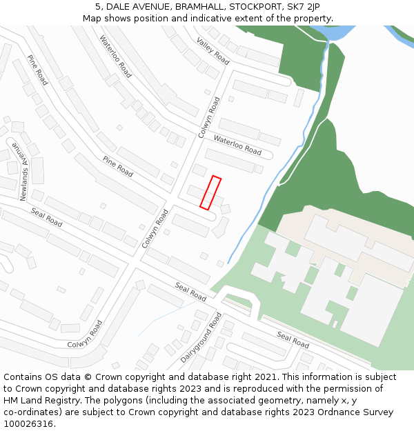 5, DALE AVENUE, BRAMHALL, STOCKPORT, SK7 2JP: Location map and indicative extent of plot