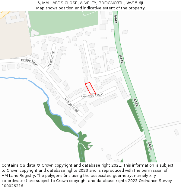 5, MALLARDS CLOSE, ALVELEY, BRIDGNORTH, WV15 6JL: Location map and indicative extent of plot