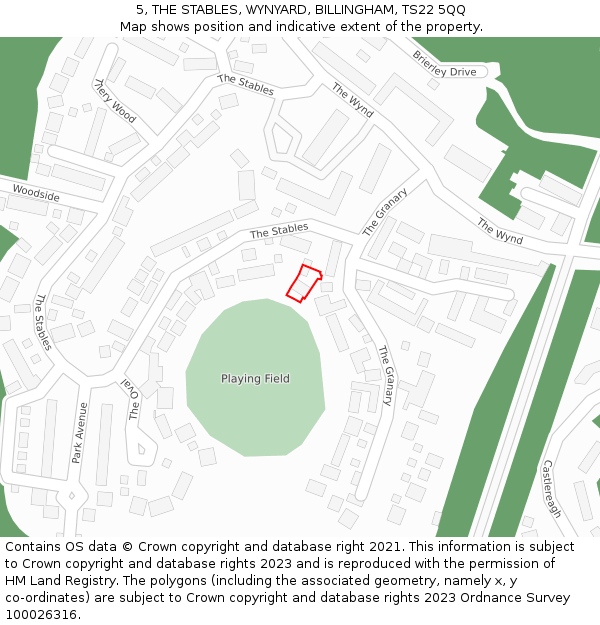 5, THE STABLES, WYNYARD, BILLINGHAM, TS22 5QQ: Location map and indicative extent of plot