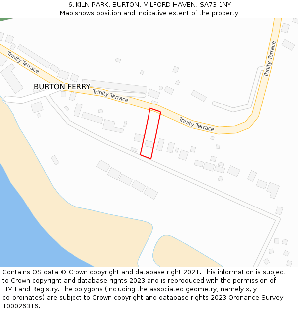 6, KILN PARK, BURTON, MILFORD HAVEN, SA73 1NY: Location map and indicative extent of plot