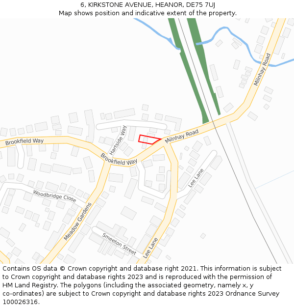 6, KIRKSTONE AVENUE, HEANOR, DE75 7UJ: Location map and indicative extent of plot