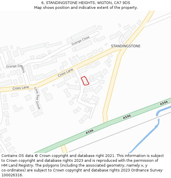 6, STANDINGSTONE HEIGHTS, WIGTON, CA7 9DS: Location map and indicative extent of plot