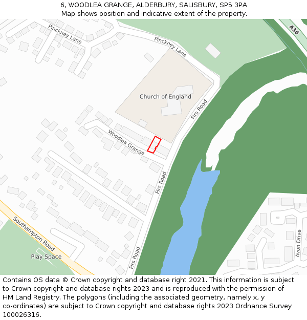 6, WOODLEA GRANGE, ALDERBURY, SALISBURY, SP5 3PA: Location map and indicative extent of plot