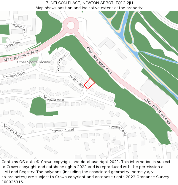 7, NELSON PLACE, NEWTON ABBOT, TQ12 2JH: Location map and indicative extent of plot