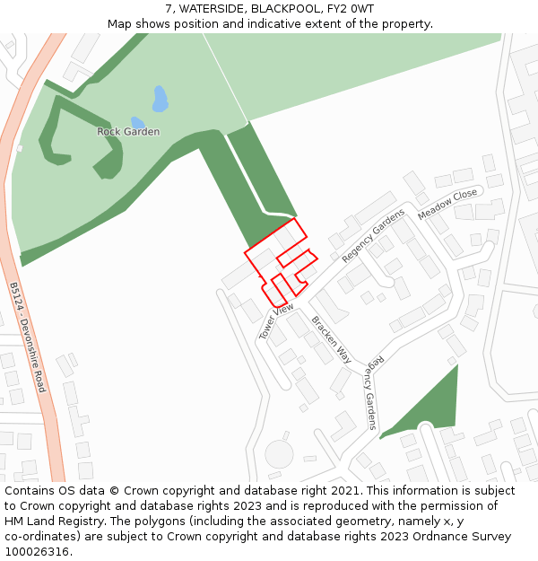 7, WATERSIDE, BLACKPOOL, FY2 0WT: Location map and indicative extent of plot