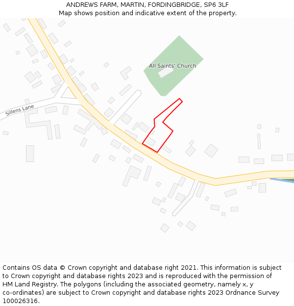 ANDREWS FARM, MARTIN, FORDINGBRIDGE, SP6 3LF: Location map and indicative extent of plot