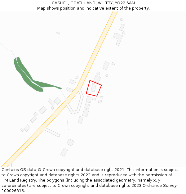 CASHEL, GOATHLAND, WHITBY, YO22 5AN: Location map and indicative extent of plot