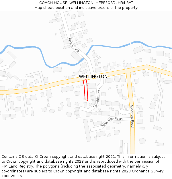 COACH HOUSE, WELLINGTON, HEREFORD, HR4 8AT: Location map and indicative extent of plot