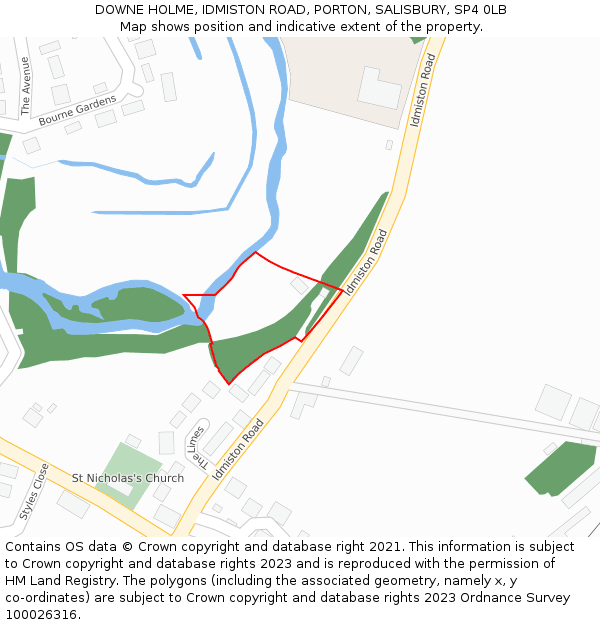 DOWNE HOLME, IDMISTON ROAD, PORTON, SALISBURY, SP4 0LB: Location map and indicative extent of plot