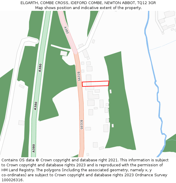 ELGARTH, COMBE CROSS, IDEFORD COMBE, NEWTON ABBOT, TQ12 3GR: Location map and indicative extent of plot
