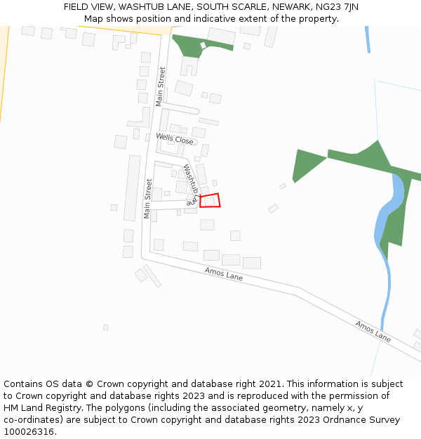 FIELD VIEW, WASHTUB LANE, SOUTH SCARLE, NEWARK, NG23 7JN: Location map and indicative extent of plot