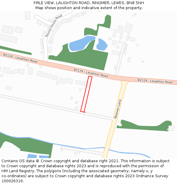 FIRLE VIEW, LAUGHTON ROAD, RINGMER, LEWES, BN8 5NH: Location map and indicative extent of plot