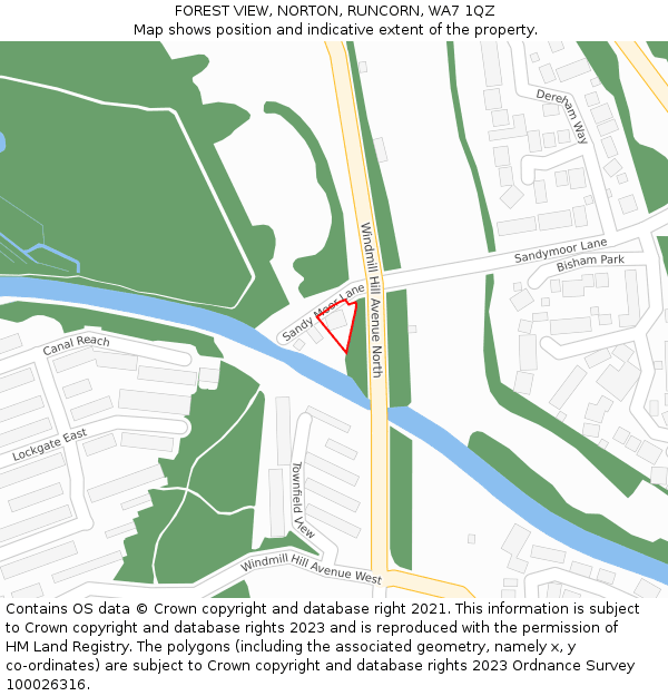 FOREST VIEW, NORTON, RUNCORN, WA7 1QZ: Location map and indicative extent of plot