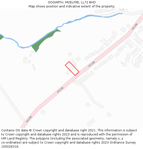 GOGARTH, MOELFRE, LL72 8HD: Location map and indicative extent of plot