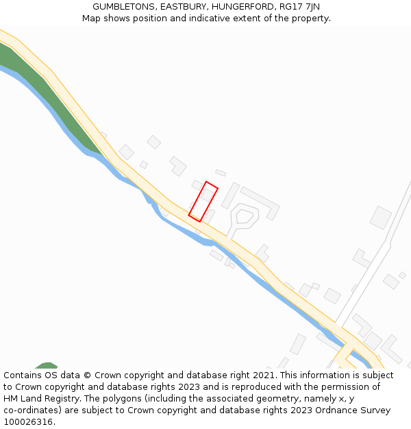 GUMBLETONS, EASTBURY, HUNGERFORD, RG17 7JN: Location map and indicative extent of plot