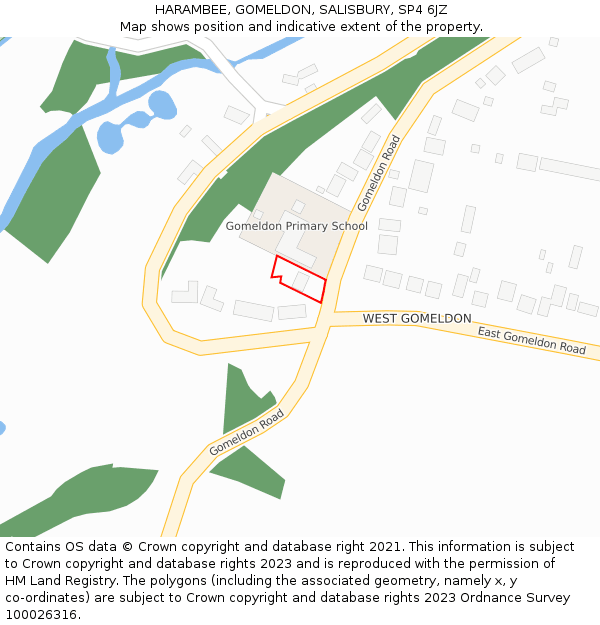 HARAMBEE, GOMELDON, SALISBURY, SP4 6JZ: Location map and indicative extent of plot