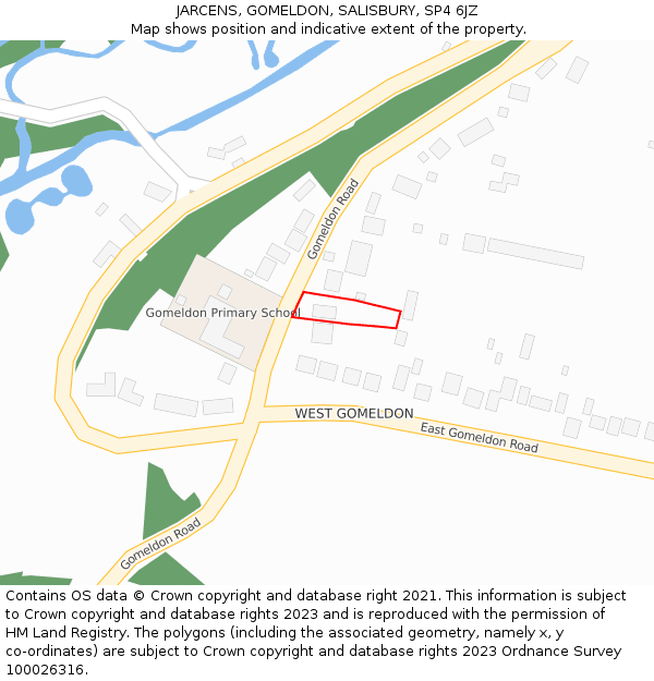 JARCENS, GOMELDON, SALISBURY, SP4 6JZ: Location map and indicative extent of plot