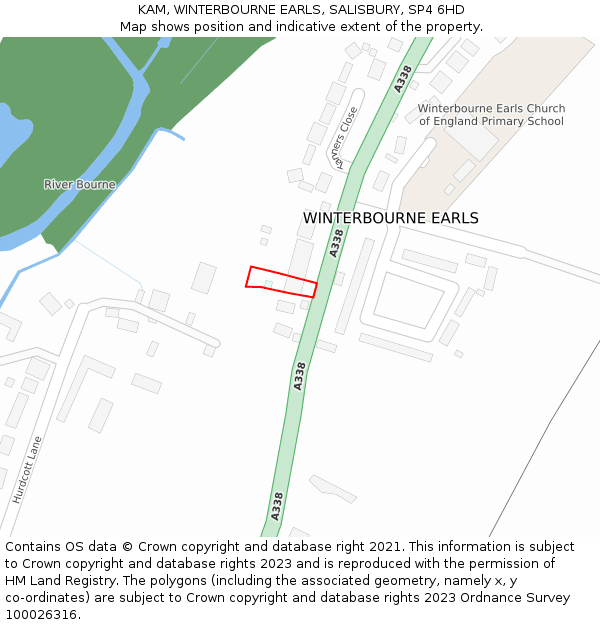 KAM, WINTERBOURNE EARLS, SALISBURY, SP4 6HD: Location map and indicative extent of plot