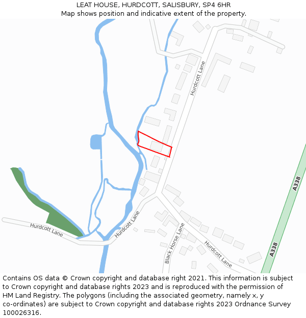 LEAT HOUSE, HURDCOTT, SALISBURY, SP4 6HR: Location map and indicative extent of plot